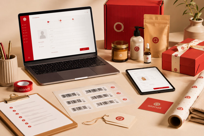 Vendor onboarding materials, barcode labels and product setup