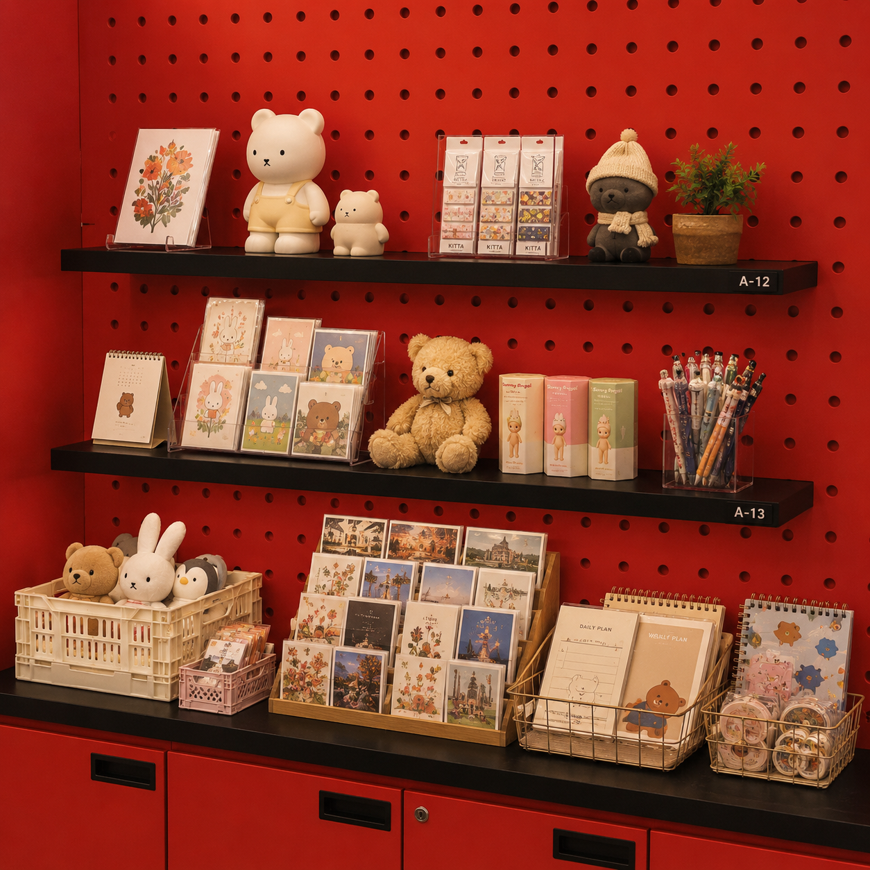 Pegboard Shelf Display